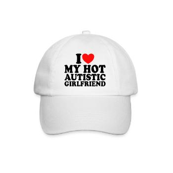 Adore Ma Copine J'aime Ma Petite Amie Autiste - Casquette classique - blanc/blanc - Devant