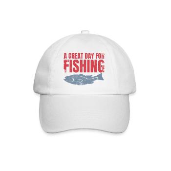 Slogan de pêche - Casquette classique - blanc/blanc - Devant