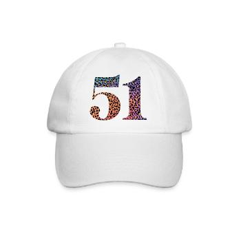 51st Birthday Leopard - Baseball Cap - white/white - Front