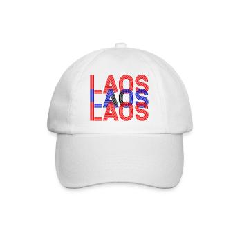 Laos Lao Laotian Flag Elephant Lao I Cadeau - Casquette classique - blanc/blanc - Devant