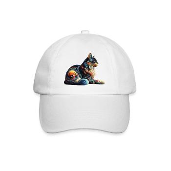 Chat abstrait coloré - Casquette classique - blanc/blanc - Devant