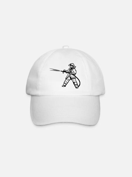 Feuerwehrmann - Baseballkappe - Weiß/Weiß