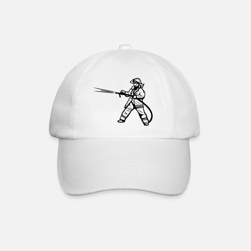 Feuerwehrmann - Baseballkappe - Weiß/Weiß