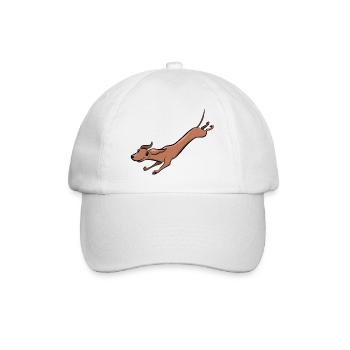 Dackel - Baseballkappe - Weiß/Weiß - Vorne
