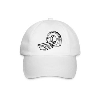 Radiology MRI Scanner One Line Art Manip Radio - Baseball Cap - white/white - Front
