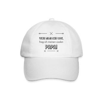 lustige sprüche cooler papa - Baseballkappe - Weiß/Weiß - Vorne