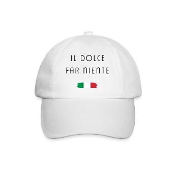 il dolce far niente Italy - Baseball Cap - white/white - Front