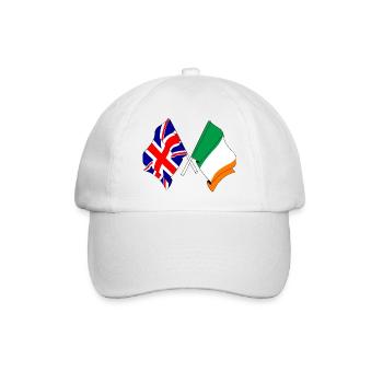 Flag of England and Flag of Ireland - Baseball Cap - white/white - Front