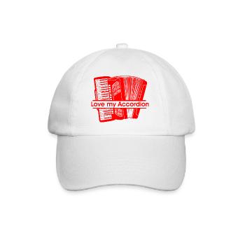 J’adore mon accordéon - Casquette classique - blanc/blanc - Devant
