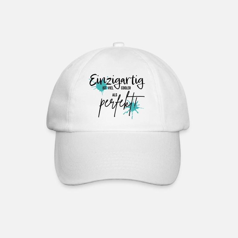 einzigartig - Baseballkappe - Weiß/Weiß