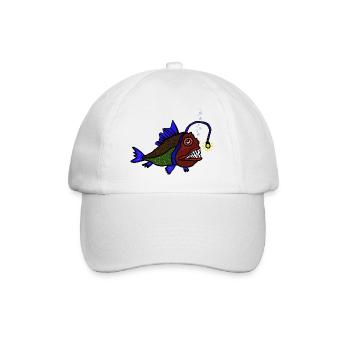 Anglerfisch - Baseballkappe - Weiß/Weiß - Vorne