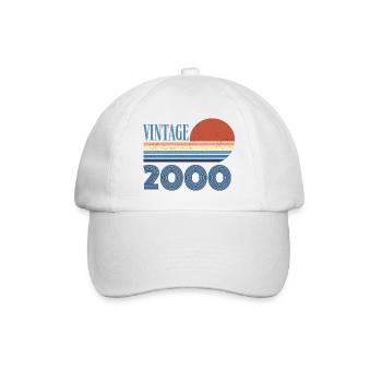 Jahrgang 2000 - Baseballkappe - Weiß/Weiß - Vorne