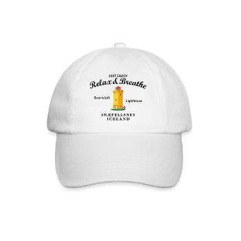 Iceland Lighthouse Svörtuloft, Relax - Baseball Cap - white/white - Front