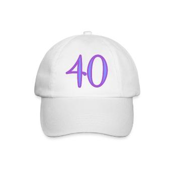 40. 40 YEARS. 40th ANNIVERSARY. 40TH ANNIVERSARY. - Baseball Cap - white/white - Front