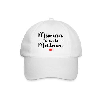 Mama, du bist die Beste - Baseballkappe - Weiß/Weiß - Vorne