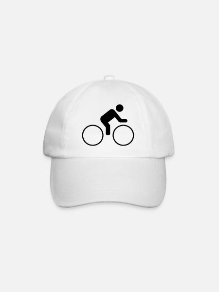 Radfahrer - Baseballkappe - Weiß/Weiß