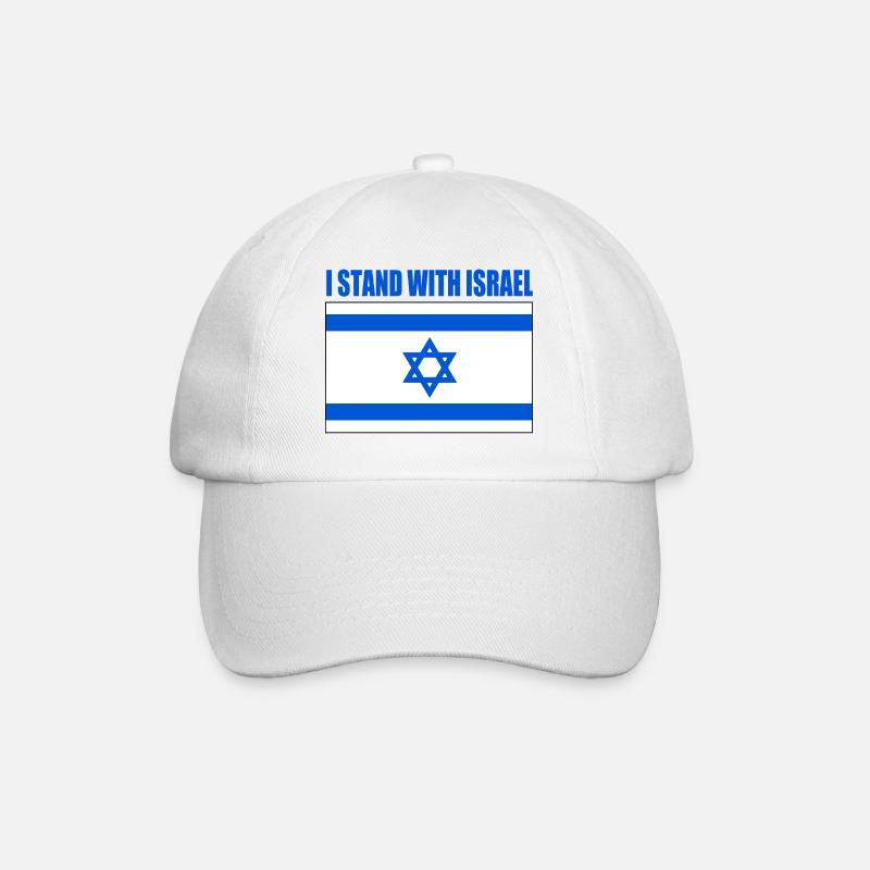 I stand with israel - Baseballkappe - Weiß/Weiß