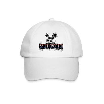 Split Kroatien Fußball Fußball Dalmatien Tourismus - Baseballkappe - Weiß/Weiß - Vorne