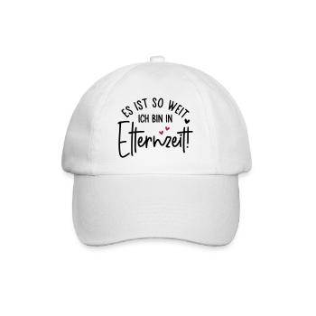 Es ist so weit Ich bin in Elternzeit - Baseballkappe - Weiß/Weiß - Vorne
