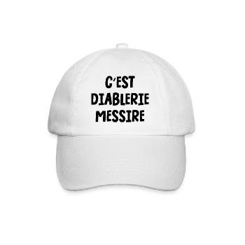 c'est diablerie messire - Casquette classique - blanc/blanc - Devant