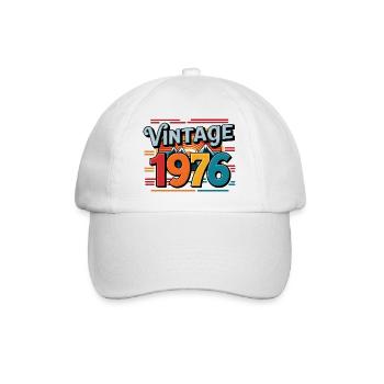 Vintage 1976 47 Year Old Birthday Gift Man Fe - Baseball Cap - white/white - Front