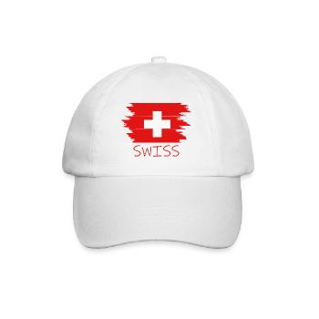 Swiss Schweiz Switzerland - Baseballkappe - Weiß/Weiß - Vorne