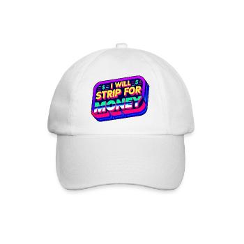 Je vais me déshabiller pour de l’argent 6 - Casquette classique - blanc/blanc - Devant