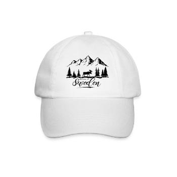 Suède Suède Viking Nordique Scandinavie Solstice d’été - Casquette classique - blanc/blanc - Devant