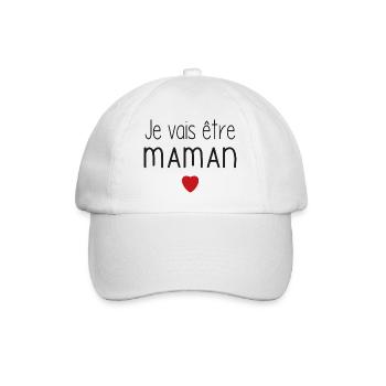 I'm going to be mom - heart - Baseball Cap - white/white - Front