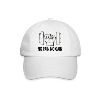 No Pain No Gain - Casquette classique - blanc/blanc - Devant