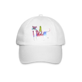 Funky Cat - Baseball Cap - white/white - Front