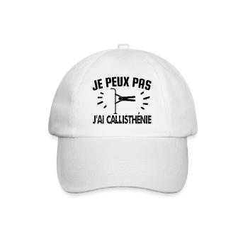 je peux pas j'ai callisthénie - Casquette classique - blanc/blanc - Devant