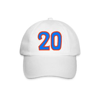 20. 20 ANS. 20e ANNIVERSAIRE. ANNIVERSAIRE 20 ANS. - Casquette classique - blanc/blanc - Devant