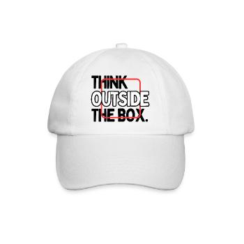 Think outside the Box - Baseball Cap - white/white - Front