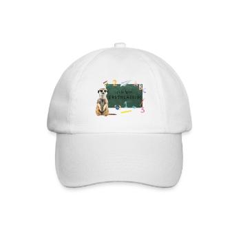 Erdmännchen Einschulung - Baseballkappe - Weiß/Weiß - Vorne