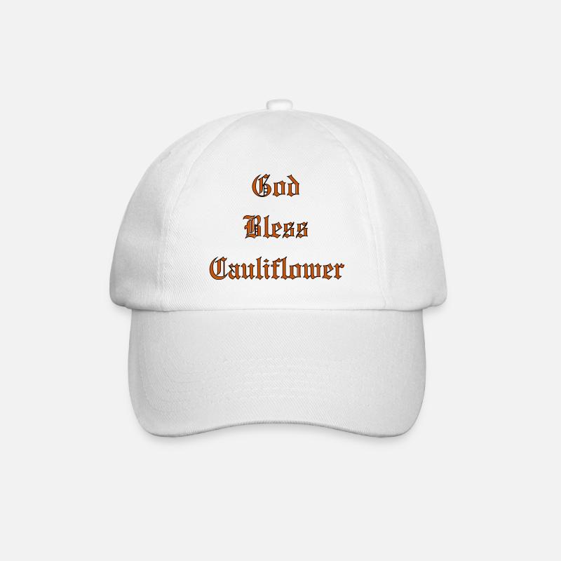 GodBlessCauliflower - Baseball Cap - white/white