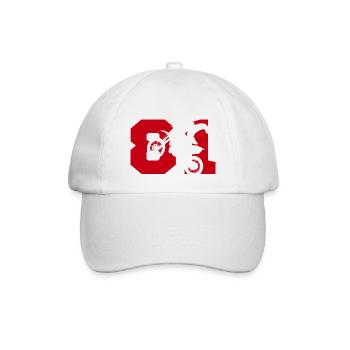 Moto 81 Biker - Baseballkappe - Weiß/Weiß - Vorne