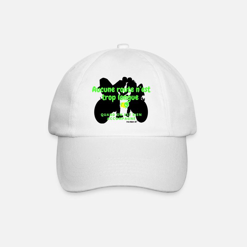 FR49- Aucune route n’est trop longue version Green - Casquette classique - blanc/blanc