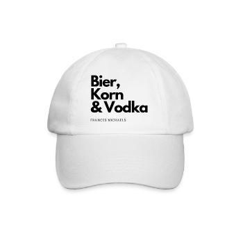 Bier, Korn & Vodka - Baseballkappe - Weiß/Weiß - Vorne