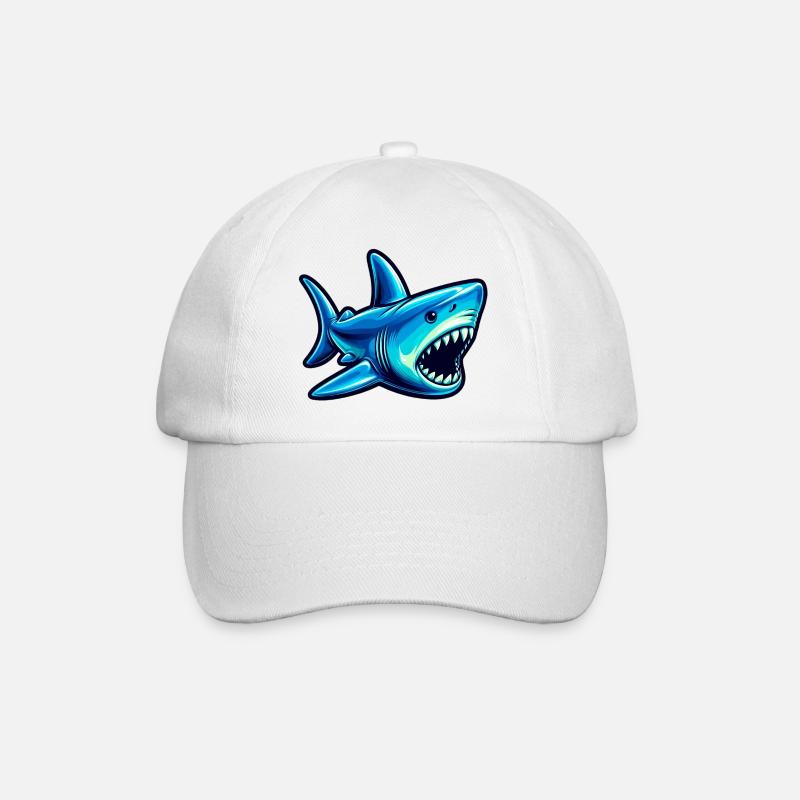 Hai - Baseballkappe - Weiß/Weiß