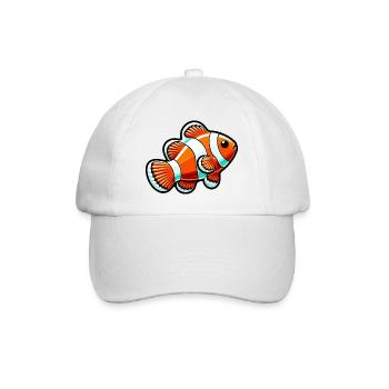 Clownfisch - Baseballkappe - Weiß/Weiß - Vorne