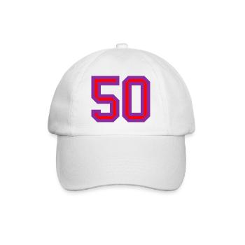 50. 50 YEARS. 50th ANNIVERSARY. 50 YEARS ANNIVERSARY. - Baseball Cap - white/white - Front