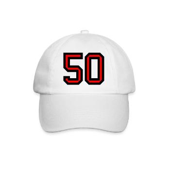 50. 50 YEARS. 50th ANNIVERSARY. 50 YEARS ANNIVERSARY. - Baseball Cap - white/white - Front