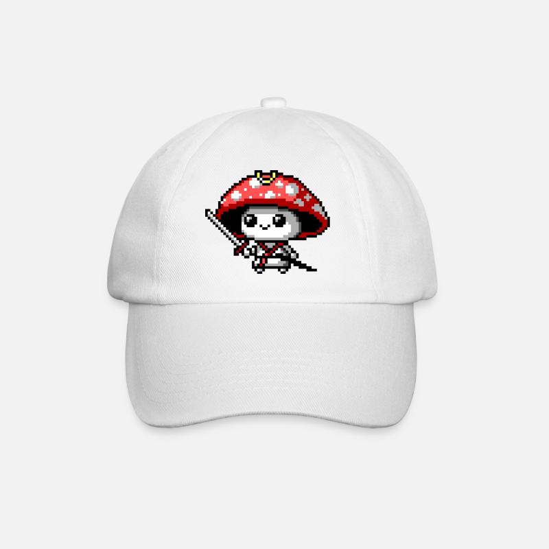 Samouraï champignon 8 bits - Casquette classique - blanc/blanc