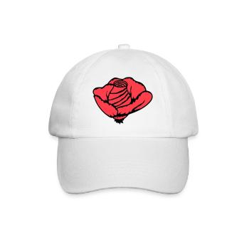 Jolie belle fleur de rose feuille roses romantique - Casquette classique - blanc/blanc - Devant
