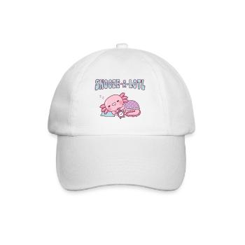 Mignon Dormir Axolotl Snooze A Lotl Jeu de mots drôle - Casquette classique - blanc/blanc - Devant