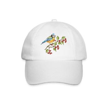 Colorful bird - Baseball Cap - white/white - Front