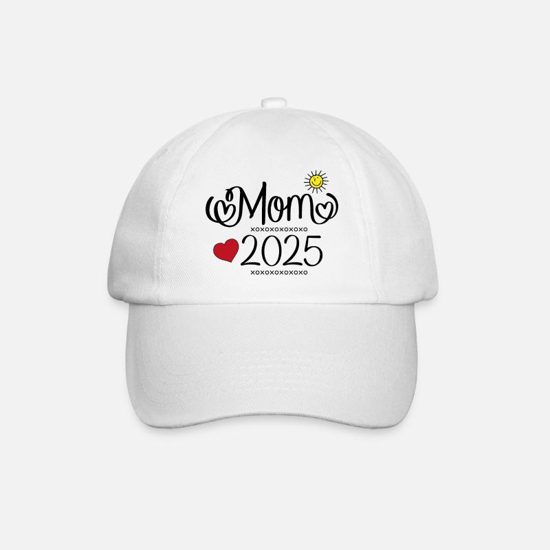 mom 2025 - Baseballkappe - Weiß/Weiß
