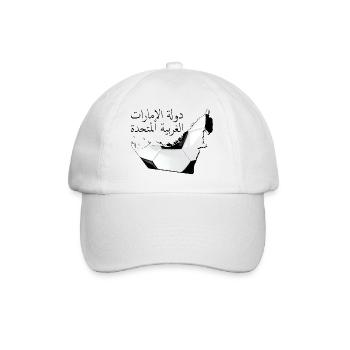 (VAE) Emirate Landkarte umrahmt echten Fußball AE - Baseballkappe - Weiß/Weiß - Vorne