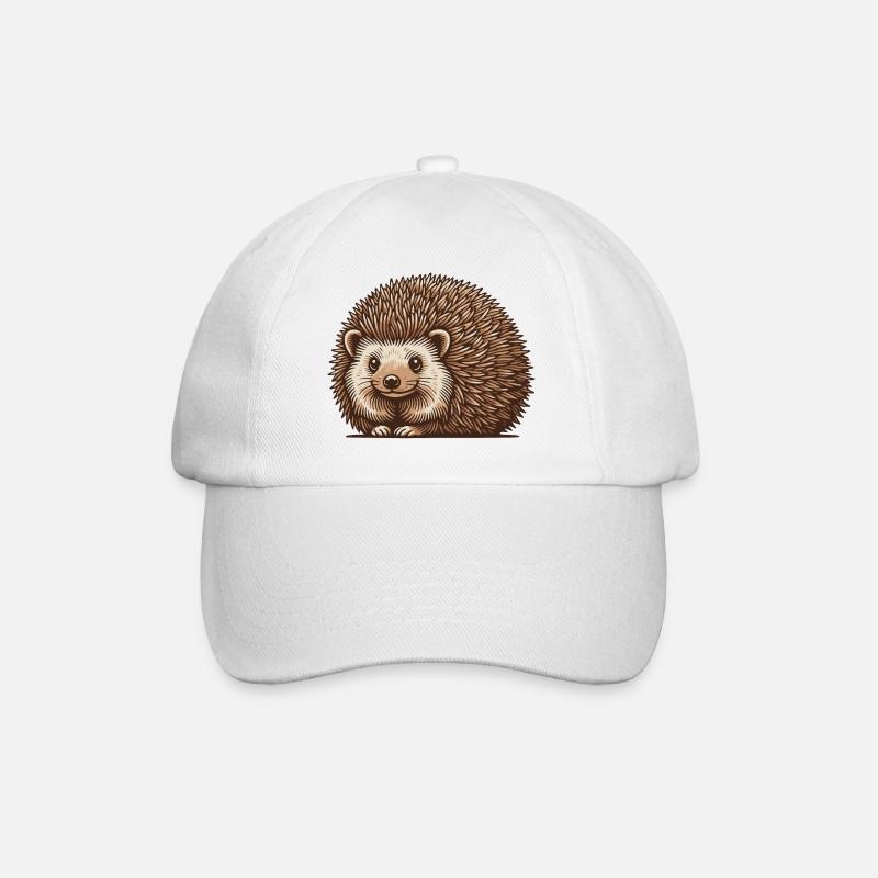 Igel - Baseballkappe - Weiß/Weiß